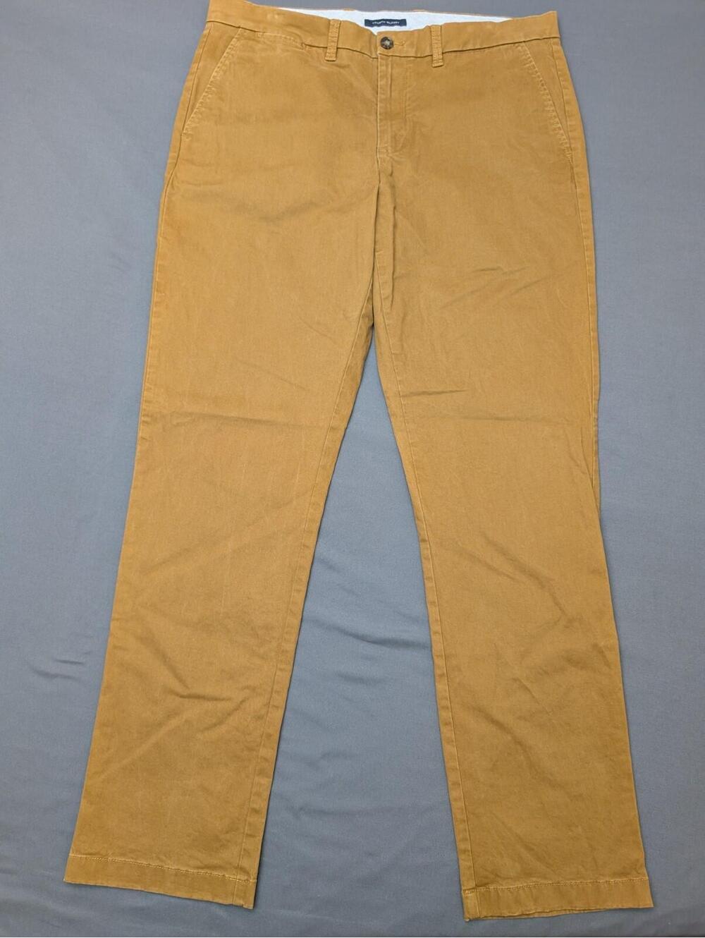 Tommy Hilfiger Chino Pants Mens 36x34 Casual Khakis Flat Front Straight Leg